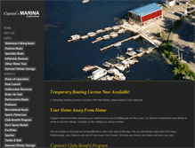 Tablet Screenshot of captainsmarina.com
